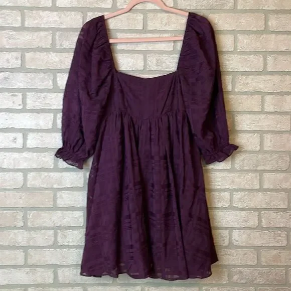 Storia Monochromatic Plaid Baby Doll
Mini Dress size S Purple - Picture 1 of 10